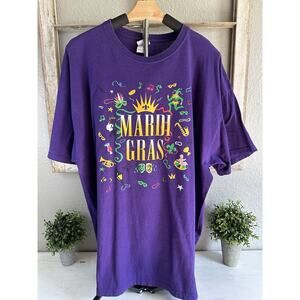 Mardi Gras Tee Shirt Mens XXLarge Jerzees Brand New Orleans Purple